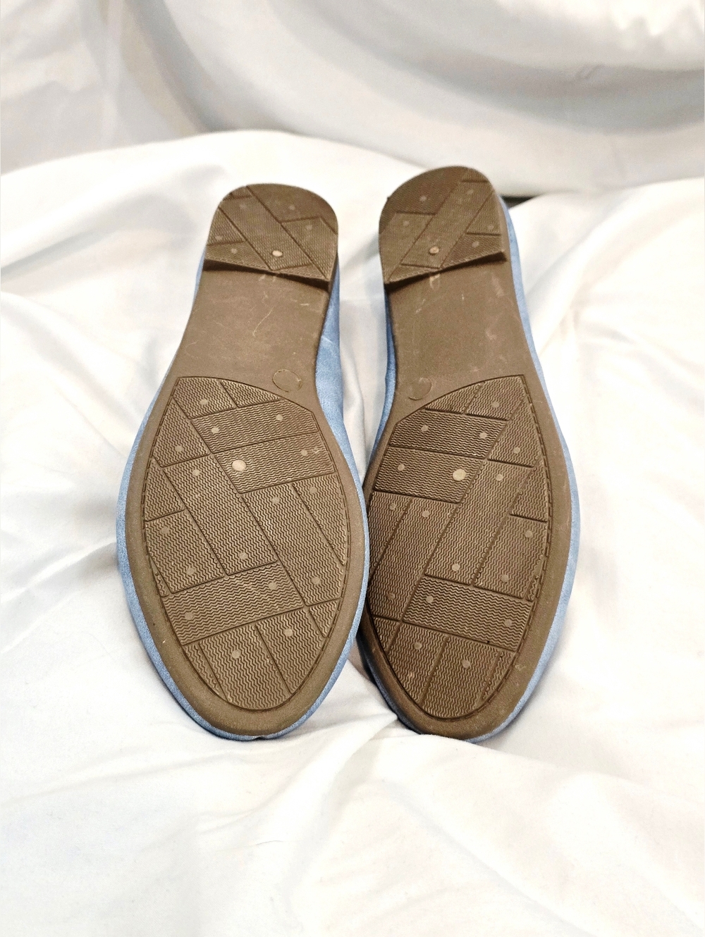 Blue Vegan Suede Loafer Flats Jeweled Studded Slip On Sz 7 Sparkly Bling - Picture 5 of 5